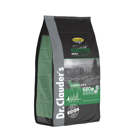 Dr.Clauder's SENSITIVE ADULT Lamb&Rice MINI DOG 2kg - pieaugušiem mazu un ļoti mazu šķirņu suņiem ar svaru līdz 7,5 kg